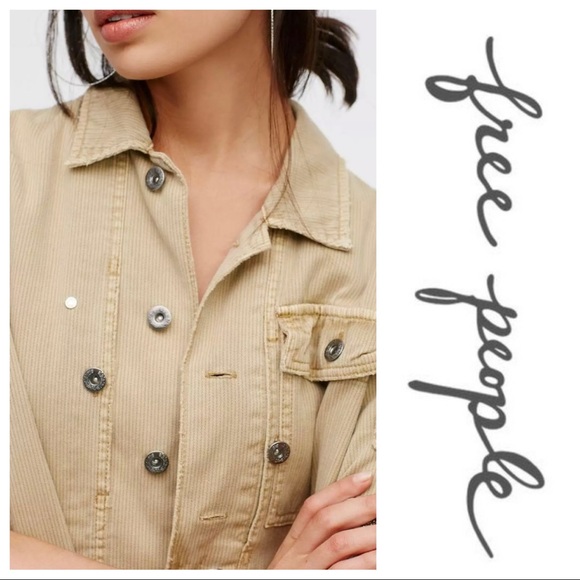 Free People Embellished Military Shirt Jacket - Picture 8 of 10